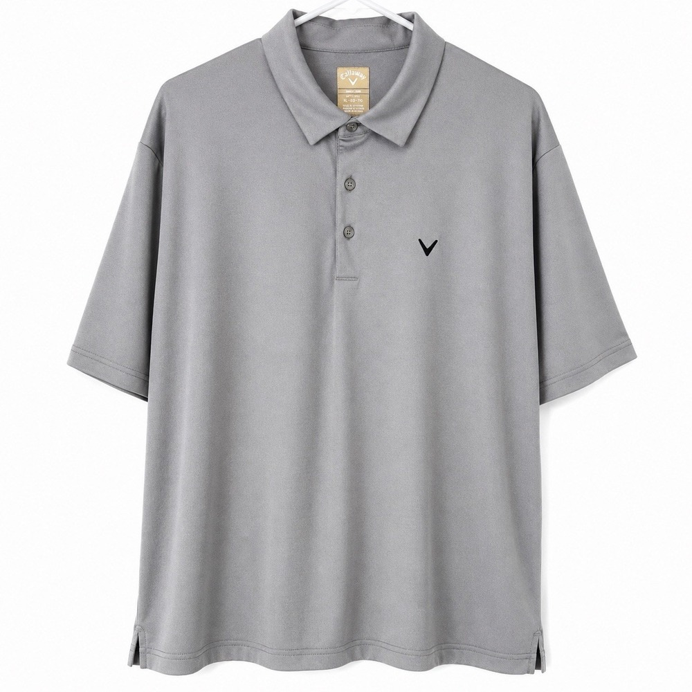 Callaway Polo Shirt Mens XL Gray Opti-Dri Golf Short Sleeve